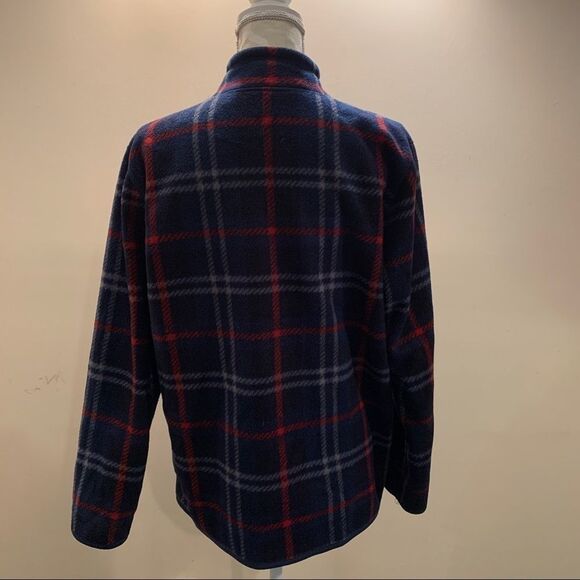 Northern Reflections - Blue Plaid Fleece Sweaterβββ - Picture 2 of 3